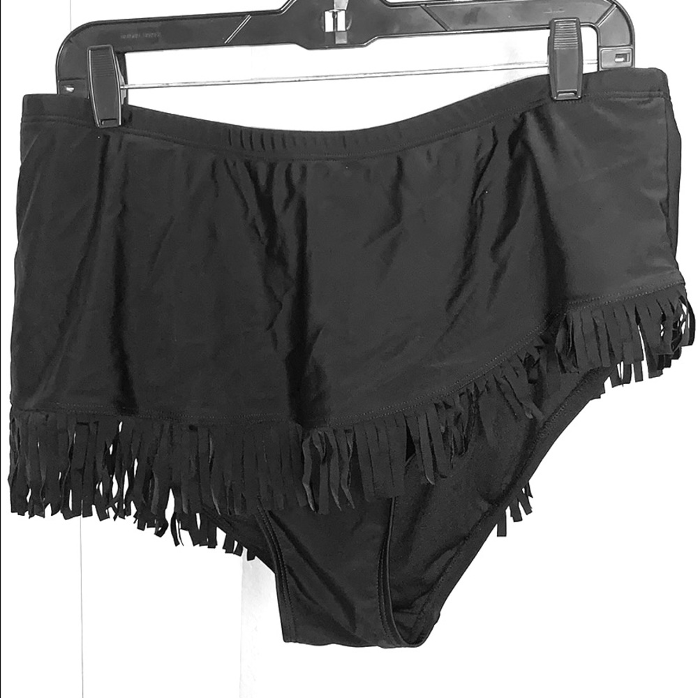 Plus Size SwimsuitsForAll Fringe Swim Skort Bottom